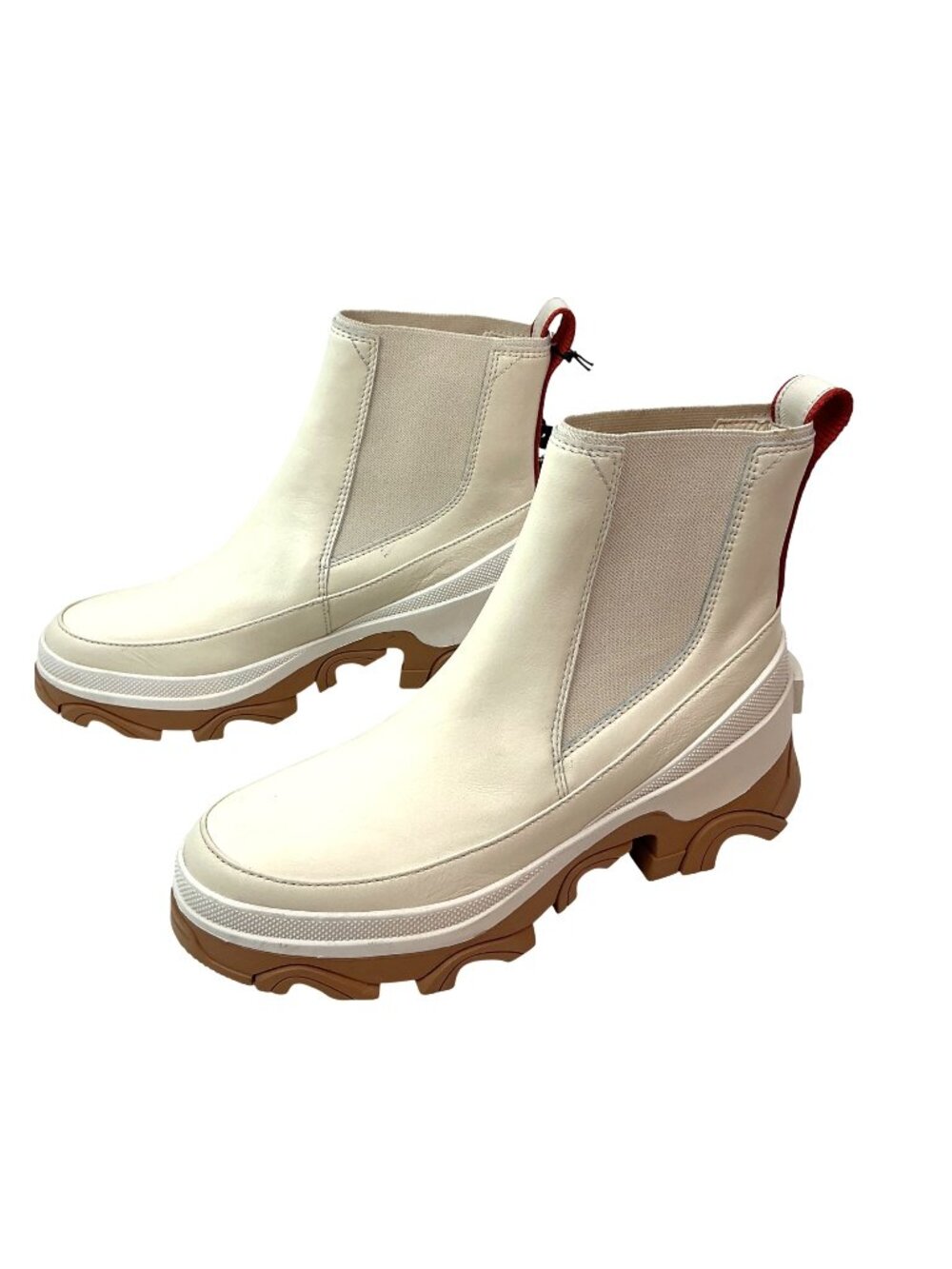 New Sorel Brex Chelsea Leather Waterproof Boots Womens 8 Cream